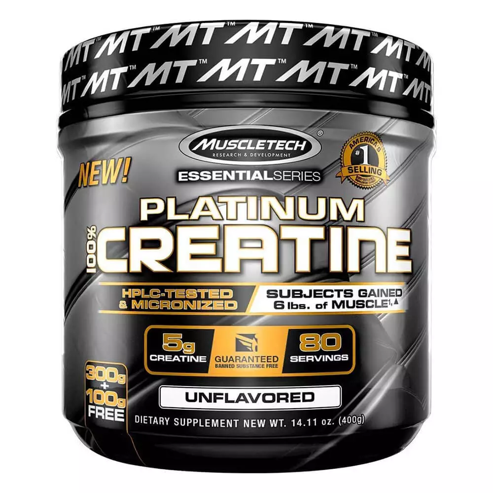 MUSCLETECH 100% Platinum Creatine 80 Servings 400g