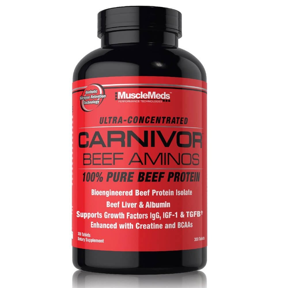 MuscleMeds Carnivor Beef Amino Tablets – Premium Amino Acids for Muscle Growth and Recovery
