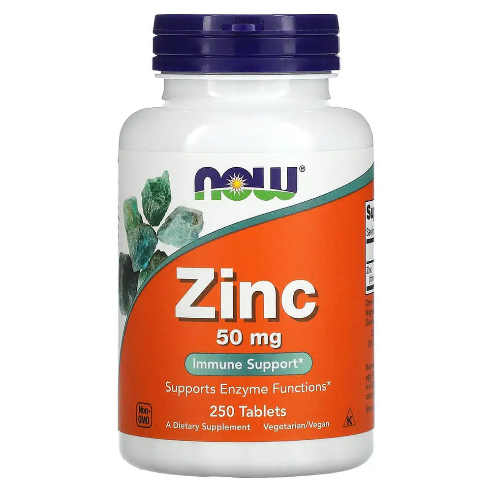 Now Zinc 50mg Immune System Support Tablets