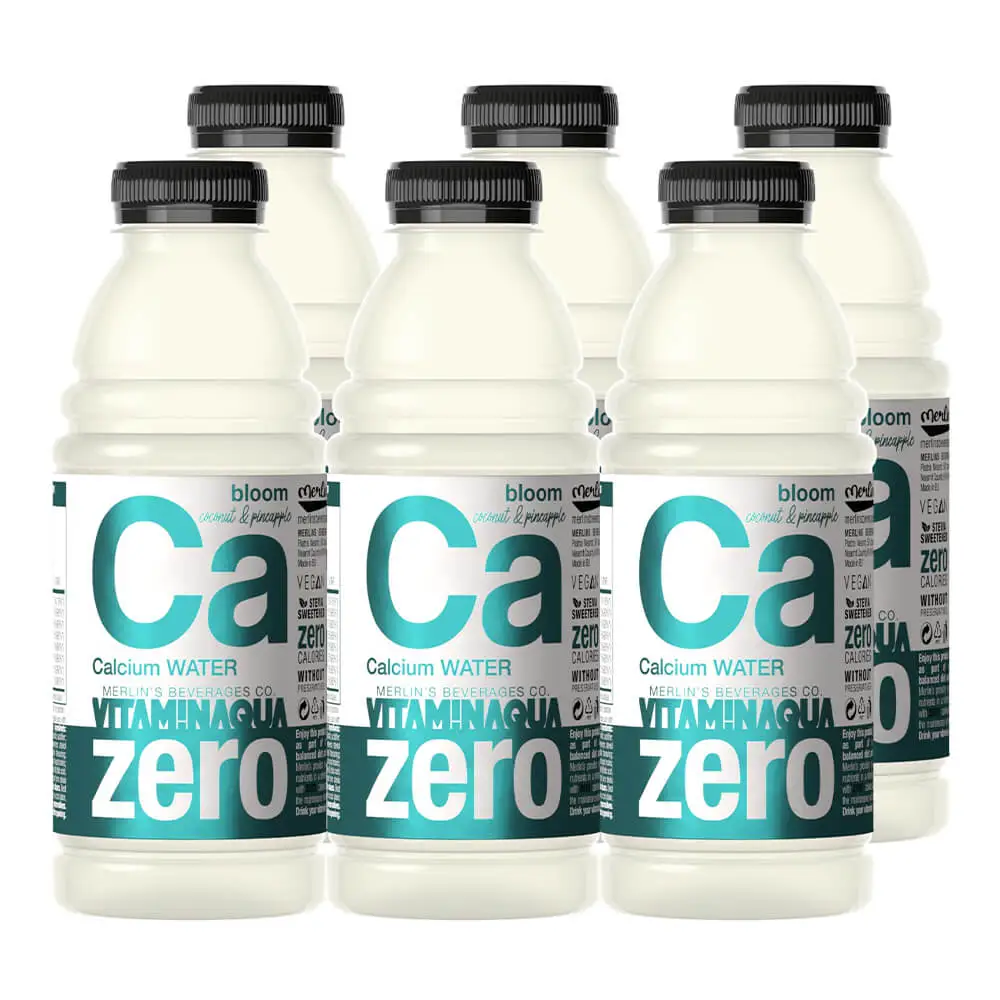 Vitamin Aqua Ca Calcium + Vitamin D Zero 600ml Pack of 6