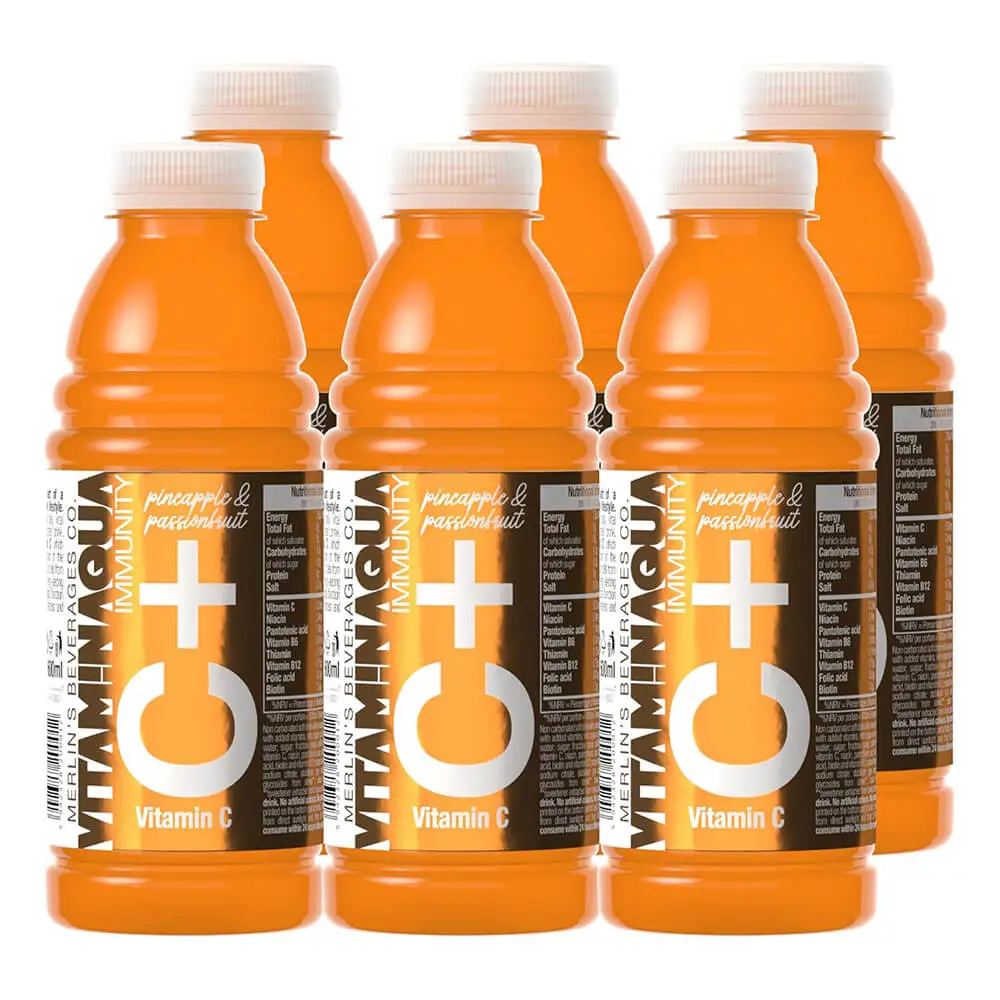 Vitamin Aqua Immunity C+ Vitamin C 600ml Pack of 6