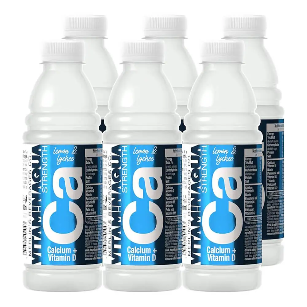 Vitamin Aqua Strength  Ca Calcium + Vitamin D 600ml Pack of 6