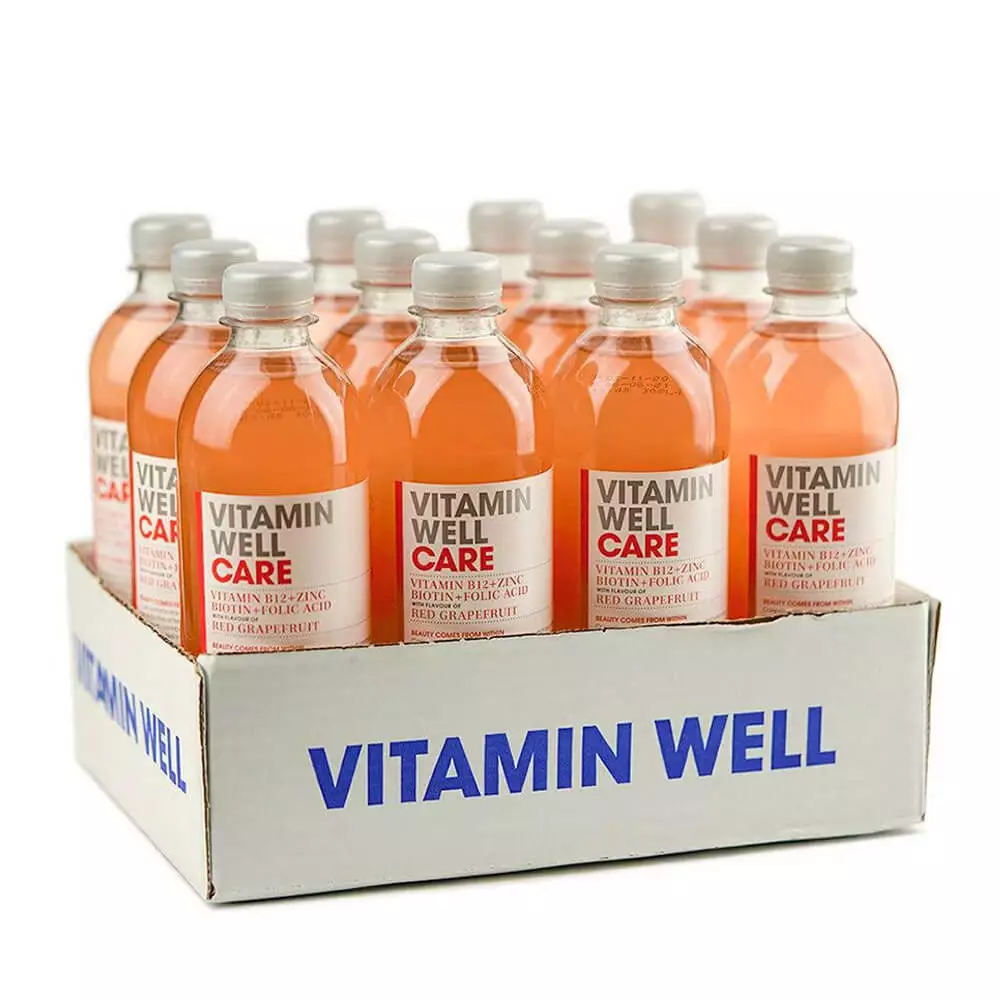 Vitamin Well Care Water Red Grapefruit 500ml x 12