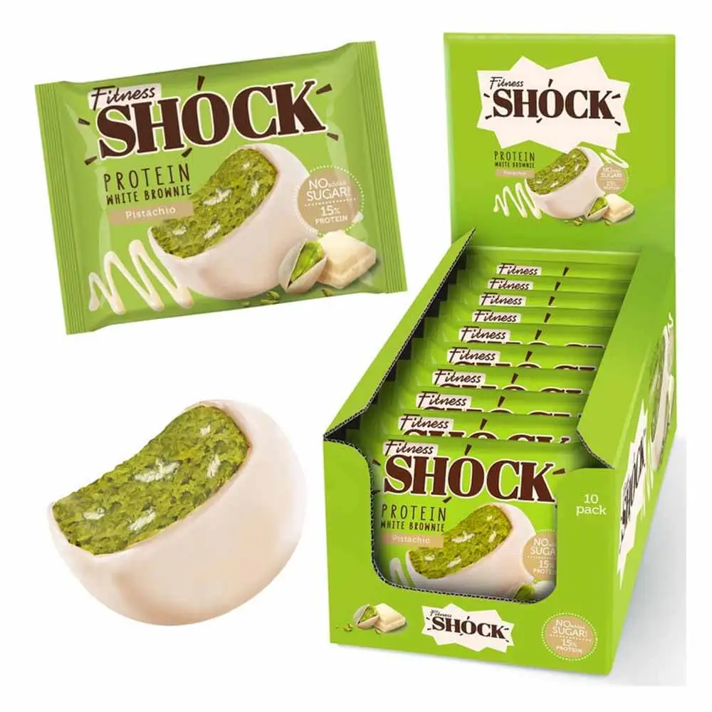 Fitness Shock Protein White Brownie 50g-Pack of 10