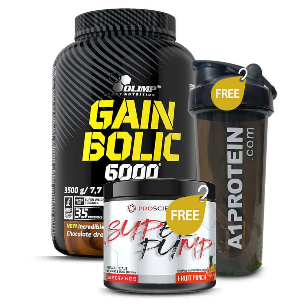 Olimp Gainbolic 6000 Mass Gainer Bundle with Free Super Pump & Shaker