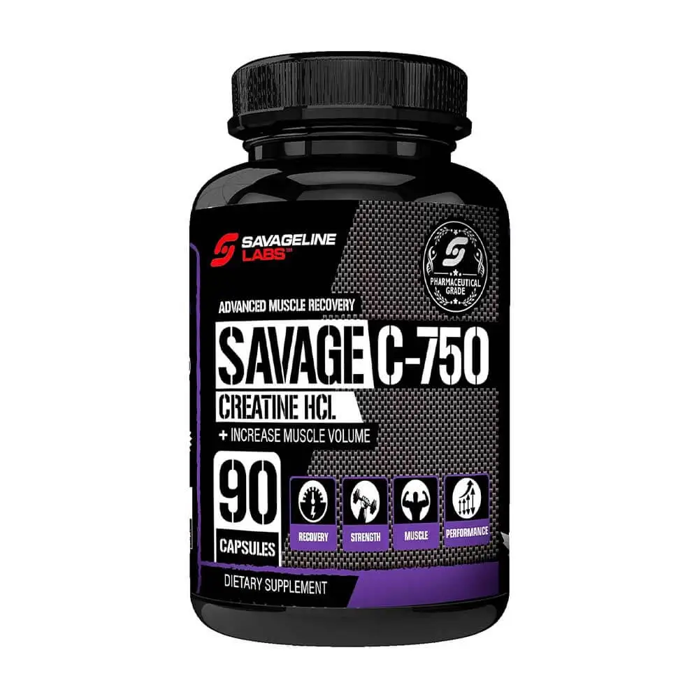 Savage line Label Savage C-750 Creatine HCL 90 Capsules