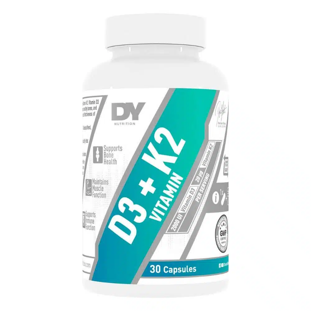 DY Nutrition Vitamin D3 + K2 2000 IU, 30 Capsules