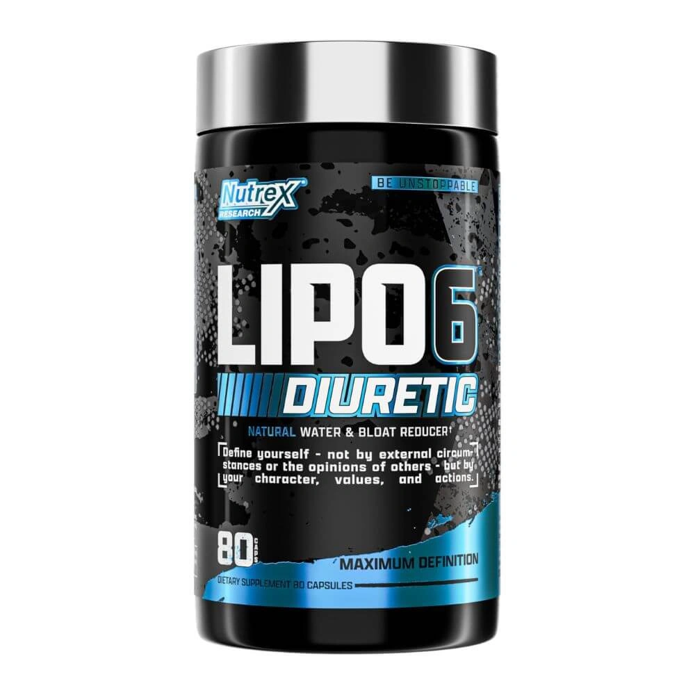 Nutrex Lipo-6 Black Diuretic – Advanced Water Loss & Detox Support – 80 Capsules