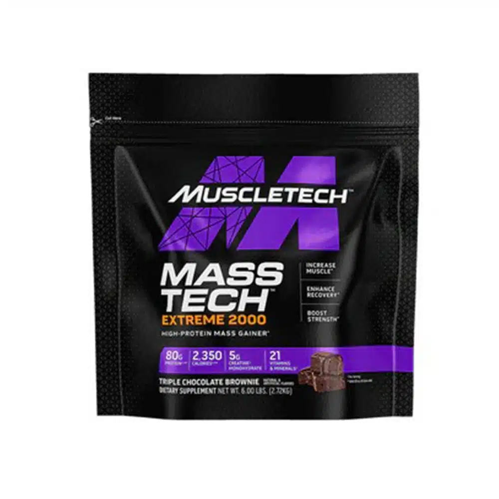 MuscleTech Mass Tech Extreme 2000 – High-Calorie Mass Gainer | 7lbs | Muscle Growth & Recovery